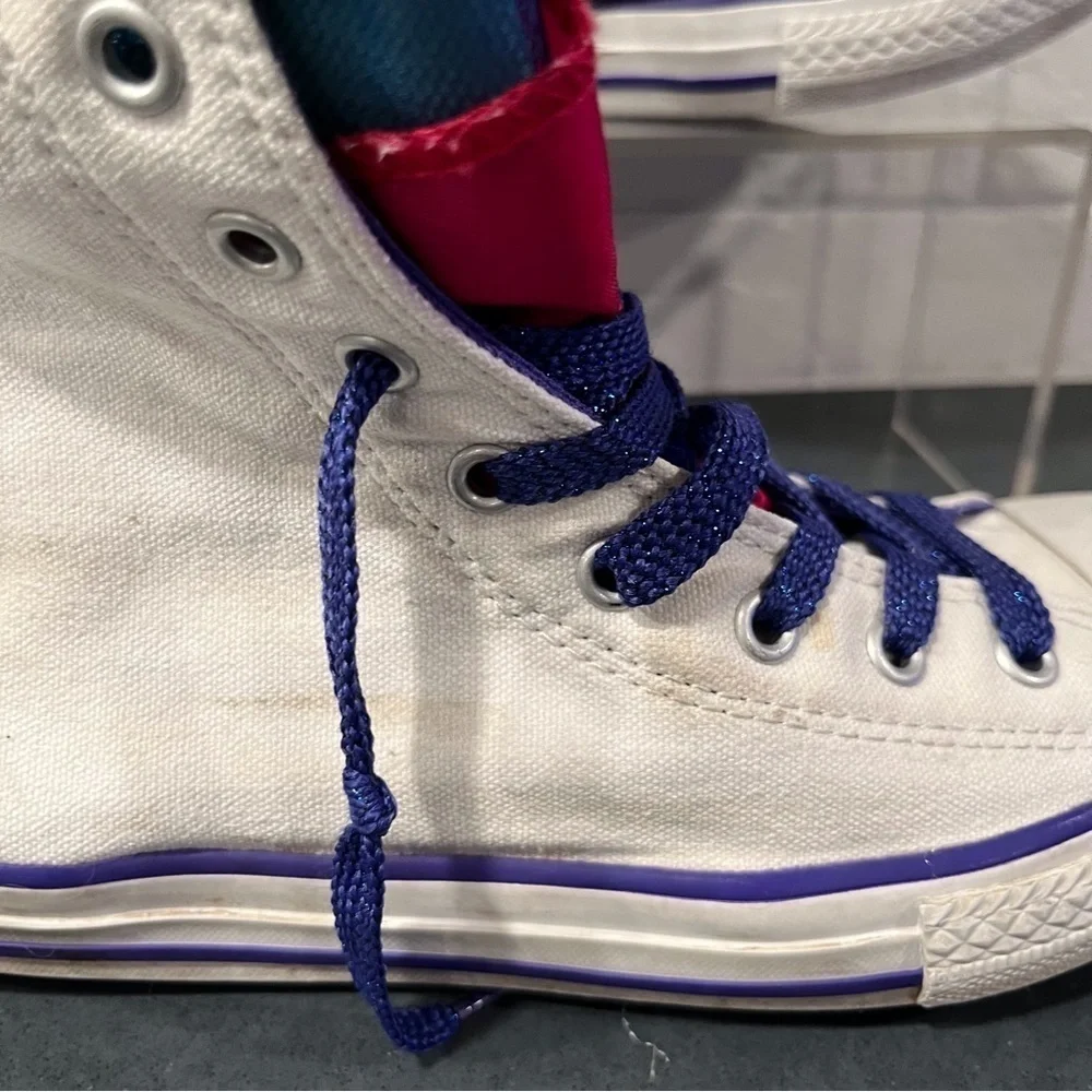 Converse sz 7 Party hi All Stars sneakers - Picture 11 of 16